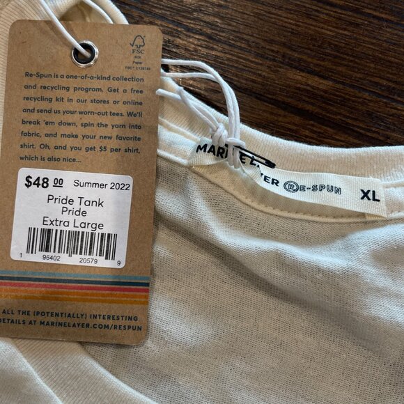 NWT Marine Layer Pride Tank Top Sz XL Crop Sleeveless Lightweight Floral Retro - Picture 4 of 10